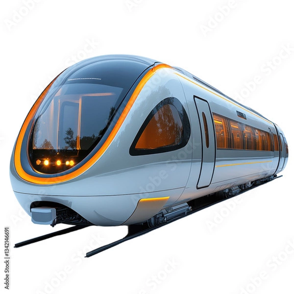 Obraz Maglev Trains isolate on white background