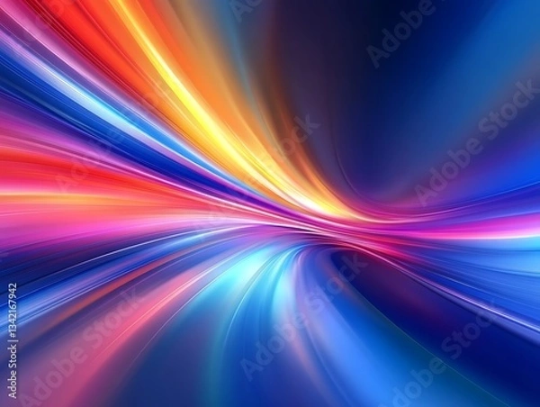 Fototapeta Abstract dynamic color streaks with vibrant and energetic hues