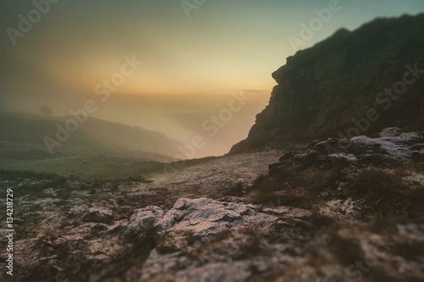 Obraz British Mountainous Landscape in Morning Frost
