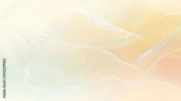 Fototapeta Abstract Pastel Wave Background With Soft Lines And Gentle Textureing