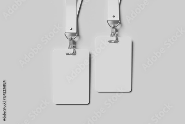 Obraz Blank ID card for mockup - 3D Illustration