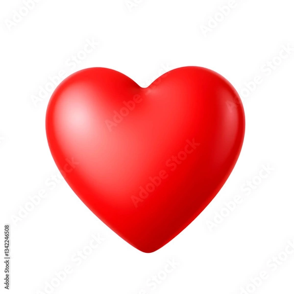 Obraz Glossy Red Heart Icon Transparant 