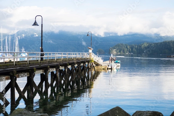 Fototapeta Winter view of Deep Cove, North Vancouver, Canada