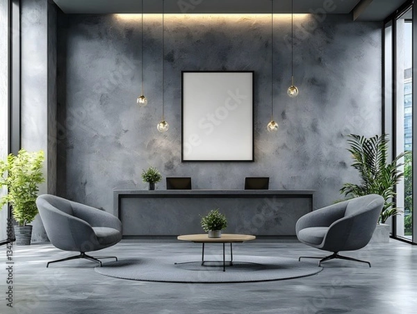 Fototapeta Modern Interior Design with Stylish Chairs and Minimalist Decor