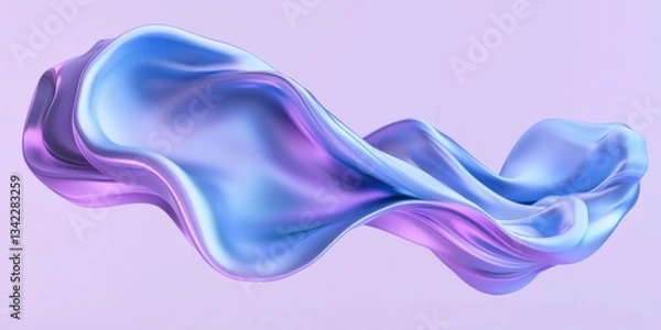 Fototapeta Abstract Liquid Shape, Pastel Colors, 3D Render, Background, Stock Photo