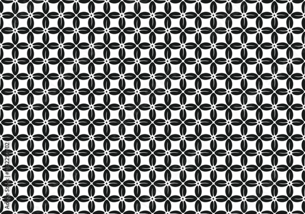 Obraz black and white seamless pattern