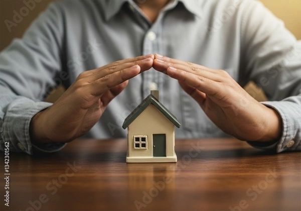 Fototapeta home insurance protection from unexpected disasters ai generative