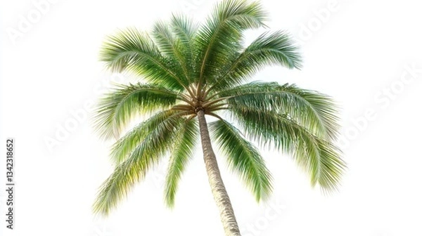 Fototapeta Photo of isolated coconut palm tree