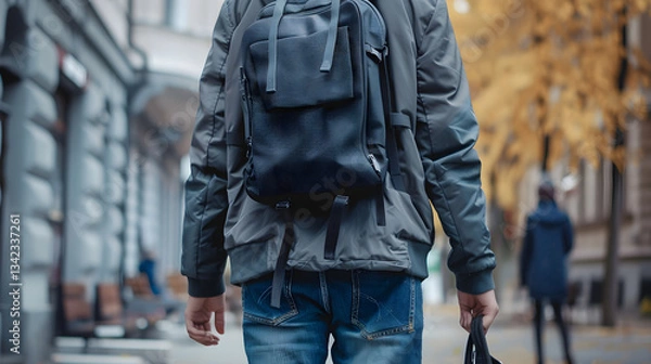 Fototapeta Striking a Pose in Street Style: A Perfect Blend of Modern Vibes in VF Wear