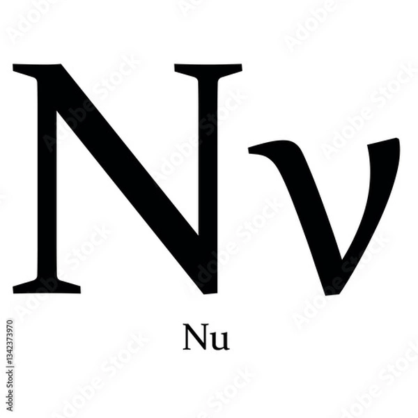 Fototapeta Nu Greek alphabet symbol Beta vector illustration