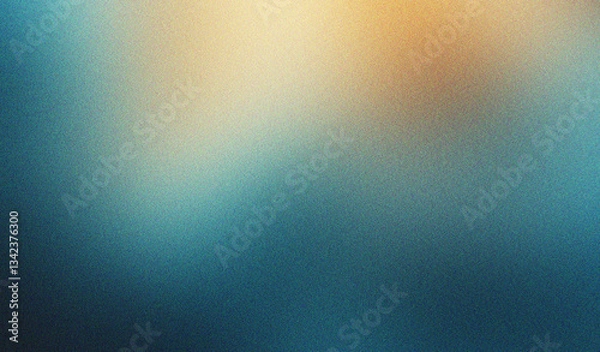 Fototapeta Teal  Yellow Noise Effect Gradient Texture Grainy Background