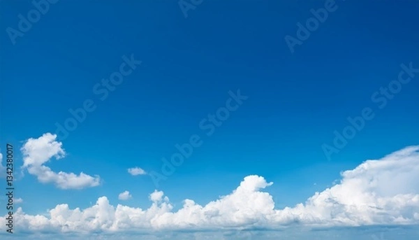 Obraz clear blue sky with white cloud background