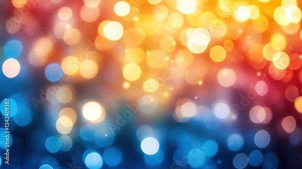 Fototapeta Vibrant Colorful Bokeh Background with Soft Light Circles Effect