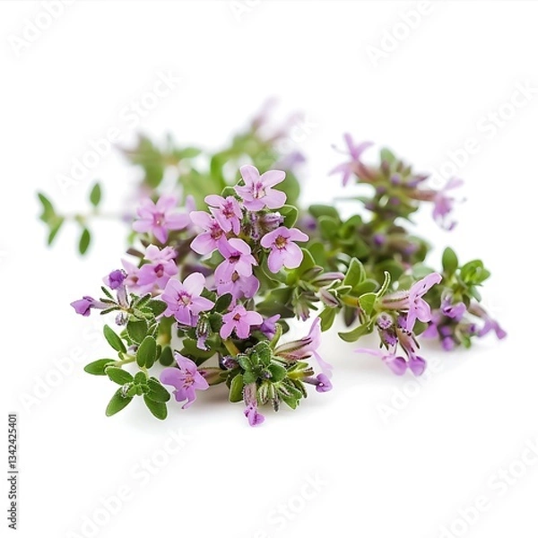Fototapeta Thyme Flower isolated on white background.