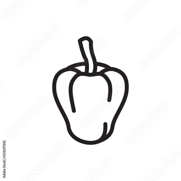 Obraz pepper icon illustration