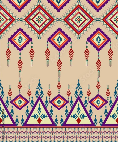 Obraz Indigenous Art , American Motif,Tribal Pattern,Southwestern Design,Geometric Textile,Ethnic Ornament, Navajo Inspired, 
Native American Art