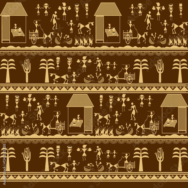 Obraz Indigenous Art , American Motif,Tribal Pattern,Southwestern Design,Geometric Textile,Ethnic Ornament, Navajo Inspired,
Native American Art