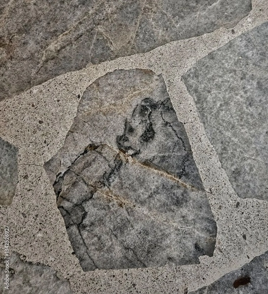 Obraz old stone road with bat shape