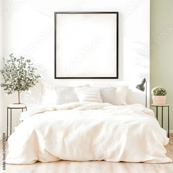 Obraz bedroom, generation AI 
