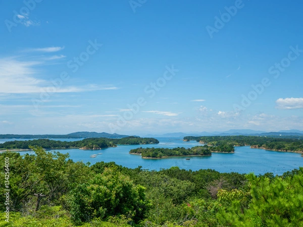 Fototapeta ともやま 桐垣展望台から望む、初夏の英虞湾
