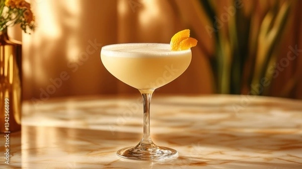 Fototapeta A creamy, smooth texture, reminiscent of sunshine, with a hint of sweetness and a refreshing chill.