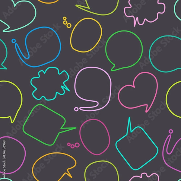 Fototapeta Speech bubbles seamless pattern