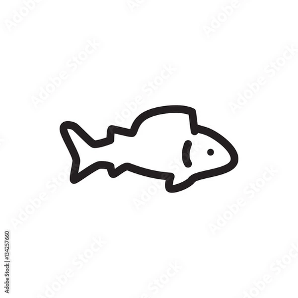 Obraz fish icon illustration