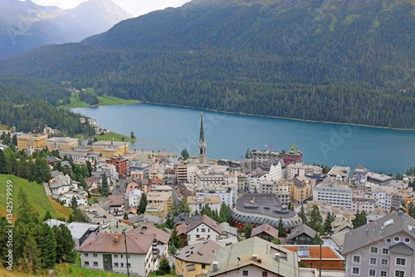 Obraz サンモリッツの街並み