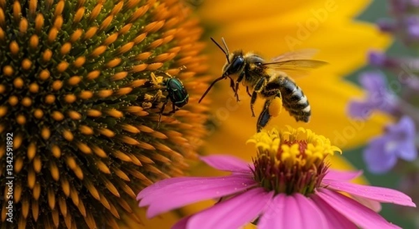 Obraz bee on a flower