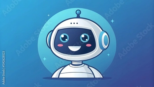 Obraz retro robot vector illustration