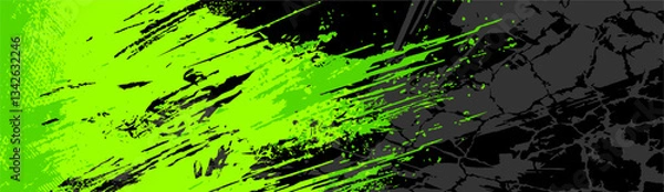 Fototapeta Abstract Car decal design vector. Graphic abstract stripe racing background kit designs for wrap vehicle, race car, rally, adventure and livery	