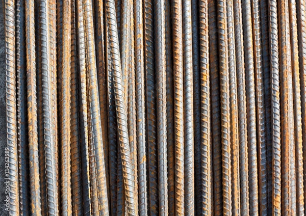 Fototapeta Rusty deformed bar