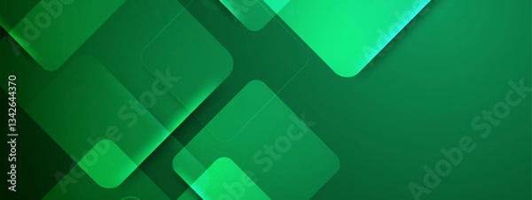 Fototapeta green squares modern abstract geometric with shape vector illustration, perfect for business presentation, digital banner, and website background