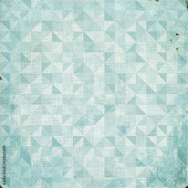 Fototapeta Vintage Textured Background with Blue Green Pattern