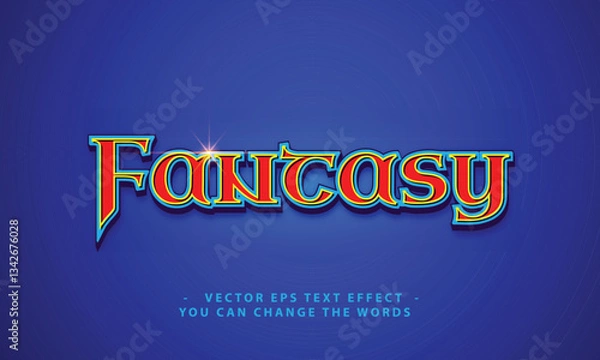 Fototapeta fantasy text with effect illustration