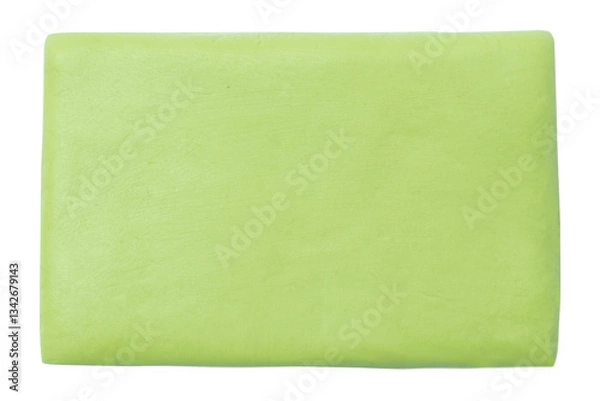 Obraz Png clay rectangle geometric shape green cute graphic for kids