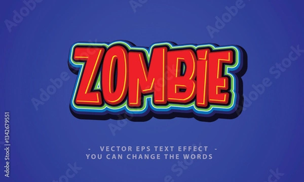 Fototapeta zombie text with effect illustration
