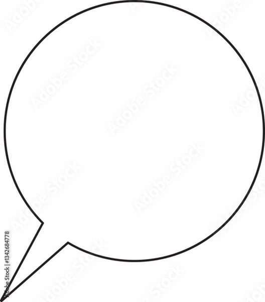 Fototapeta circle simple chat box line
