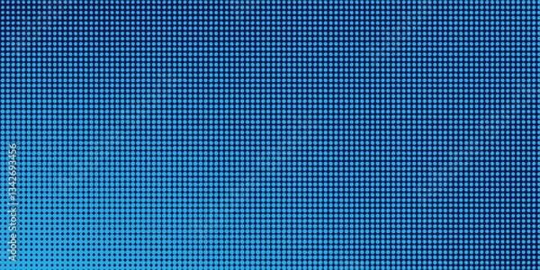 Fototapeta Abstract pattern dots banner, green and blue color halftone perspective background. Technology and futuristic concept. Minimal and modern banner design with copy space. Vector illustration