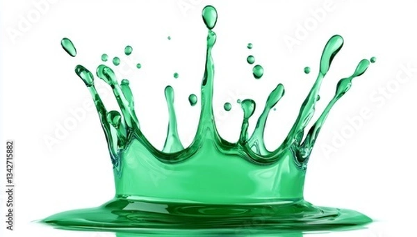 Fototapeta Emerald Green Liquid Splash Crown
