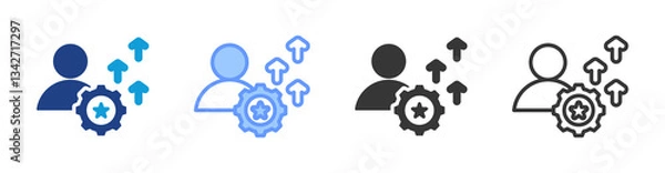 Fototapeta Self Improvement icon set multiple style collection