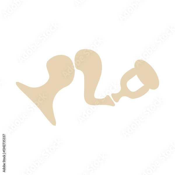 Fototapeta ossicles bone colored icon