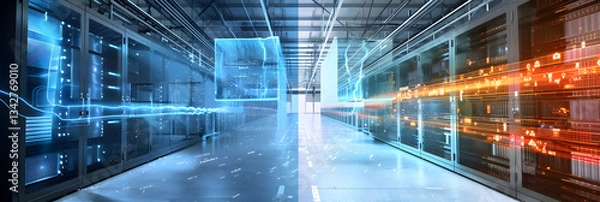 Fototapeta Comparative Visualization of the Structural and Functional Differences between VMs and Docker