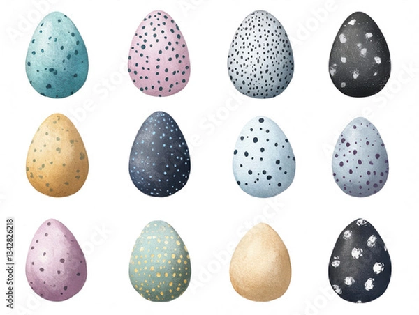 Obraz set of colorful easter eggs