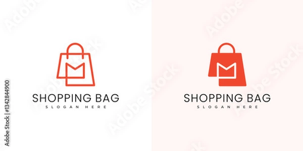 Obraz Simple Shopping Bag  Logo Design
