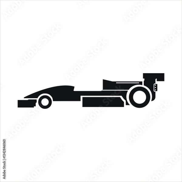 Fototapeta Flat Icon Formula 1 Car Racing Vehicle Land Transportation