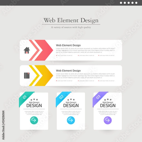 Fototapeta Web element design