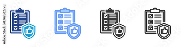 Fototapeta Reliability Evaluation icon set multiple style collection