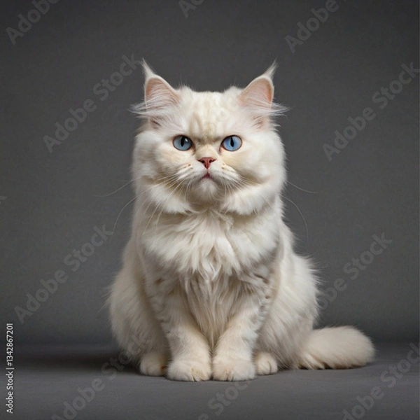 Fototapeta cat on white background