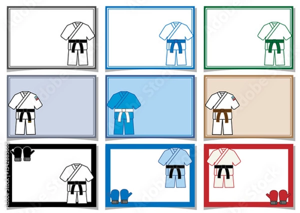 Fototapeta 空手■胴着のメッセージカードセット